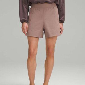 Stretch Woven Relaxed-Fit High-Rise Short 4"